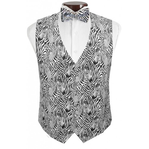 Zebra ll Tuxedo Vest and Tie Set