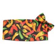 Hot-n-Spicy Peppers Cummerbund and Tie Set