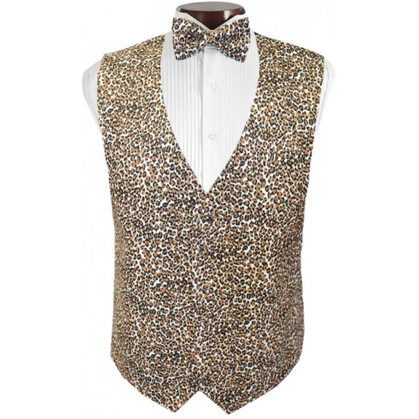 mens leopard print vest