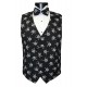 Skull and Bones Tuxedo Vest and Bow Tie Set