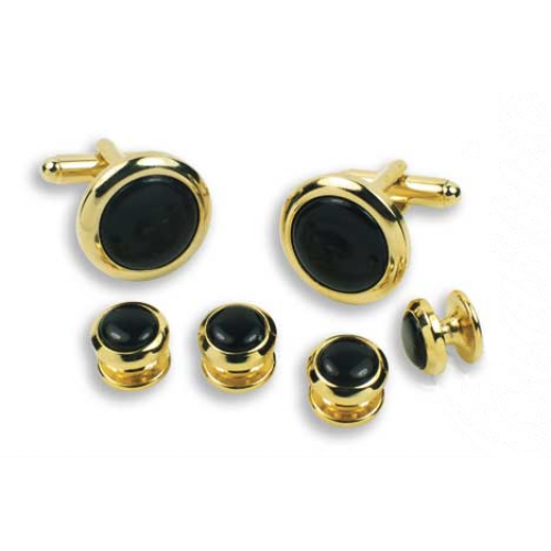 Round Cuff Link Set