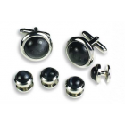 Round Cuff Link Set