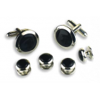 Round Cuff Link Set