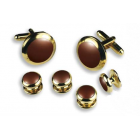 Round Cuff Link Set