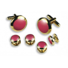 Round Cuff Link Set