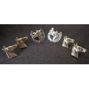 Horse Head/Horse Shoe Cufflinks and Studs