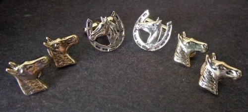 Horse Head/Horse Shoe Cufflinks and Studs