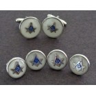 Masons Blue Logo Cufflink and Stud Set