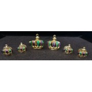 Mardi Gras Painted Crowns Cufflinks and Studs