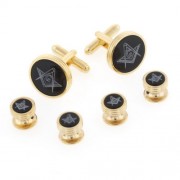 Masonic Cufflinks and Stud Set