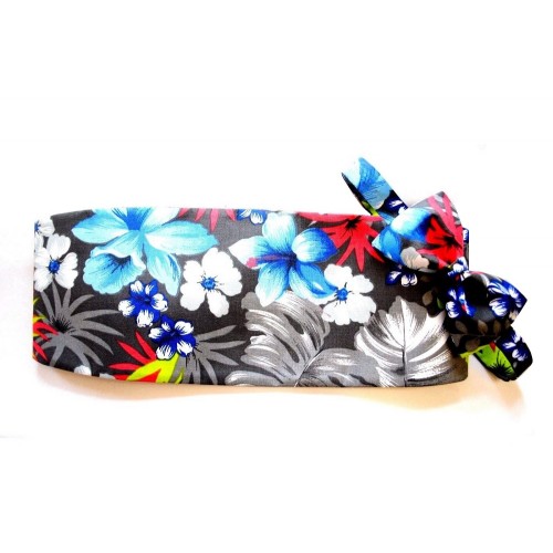 Aloha Hawaiian Floral Cummerbund and Bow Tie Set