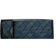 Black Watch Plaid Cummerbund and Self-tie Bow Tie