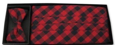 Country Plaid Cummerbund and Tie