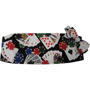 Five Card Stud Poker Cummerbund and Bow Tie Set