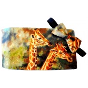 Giraffes on Safari Cummerbund and Tie Set