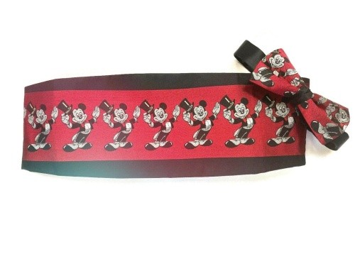 Top Hat Mickey Mouse Cummerbund and Tie