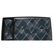 Grayson Plaid Cummerbund and Bow Tie Set, all cotton