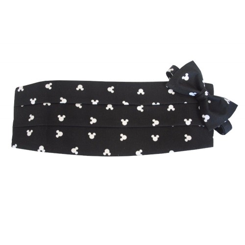 Mickey Black Silhouette Cummerbund and Tie