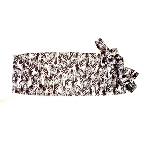 Zebra Herd Cummerbund and Tie Set