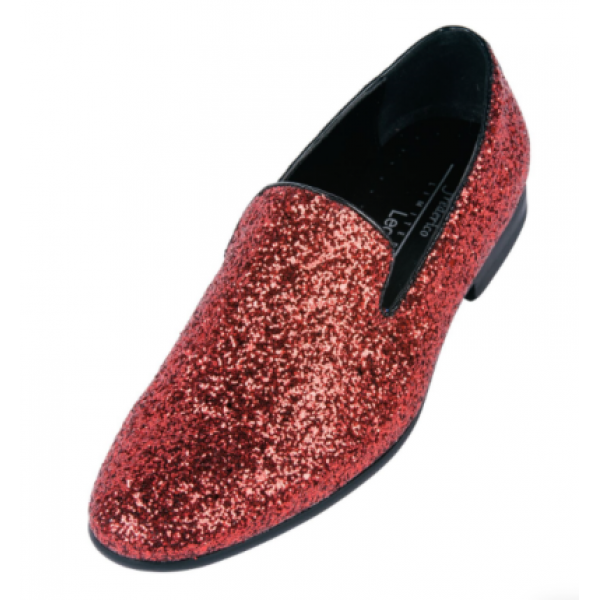 Red Holiday Sparkle Slip-on Tuxedo Shoes Red Holiday Sparkle Slip-on Tuxedo Shoes