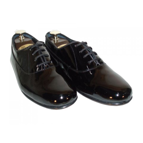 New Monte Carlo Patent Leather Lace-up Tuxedo Shoes 