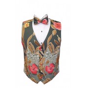 Destination Hawaiian Floral Vest and Bow Tie Set