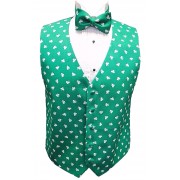 Saint Patrick's Shamrocks Vest and Tie Set