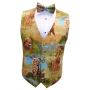 Zoo Animals Vest and Bow Tie Set