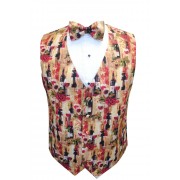 Emerald Shamrocks Tuxedo Vest and Bowtie 