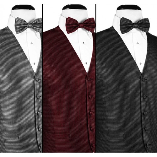 Silk Weave Vest and Tie Set