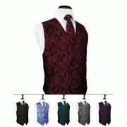 Tapestry Tuxedo Vest and Tie Set